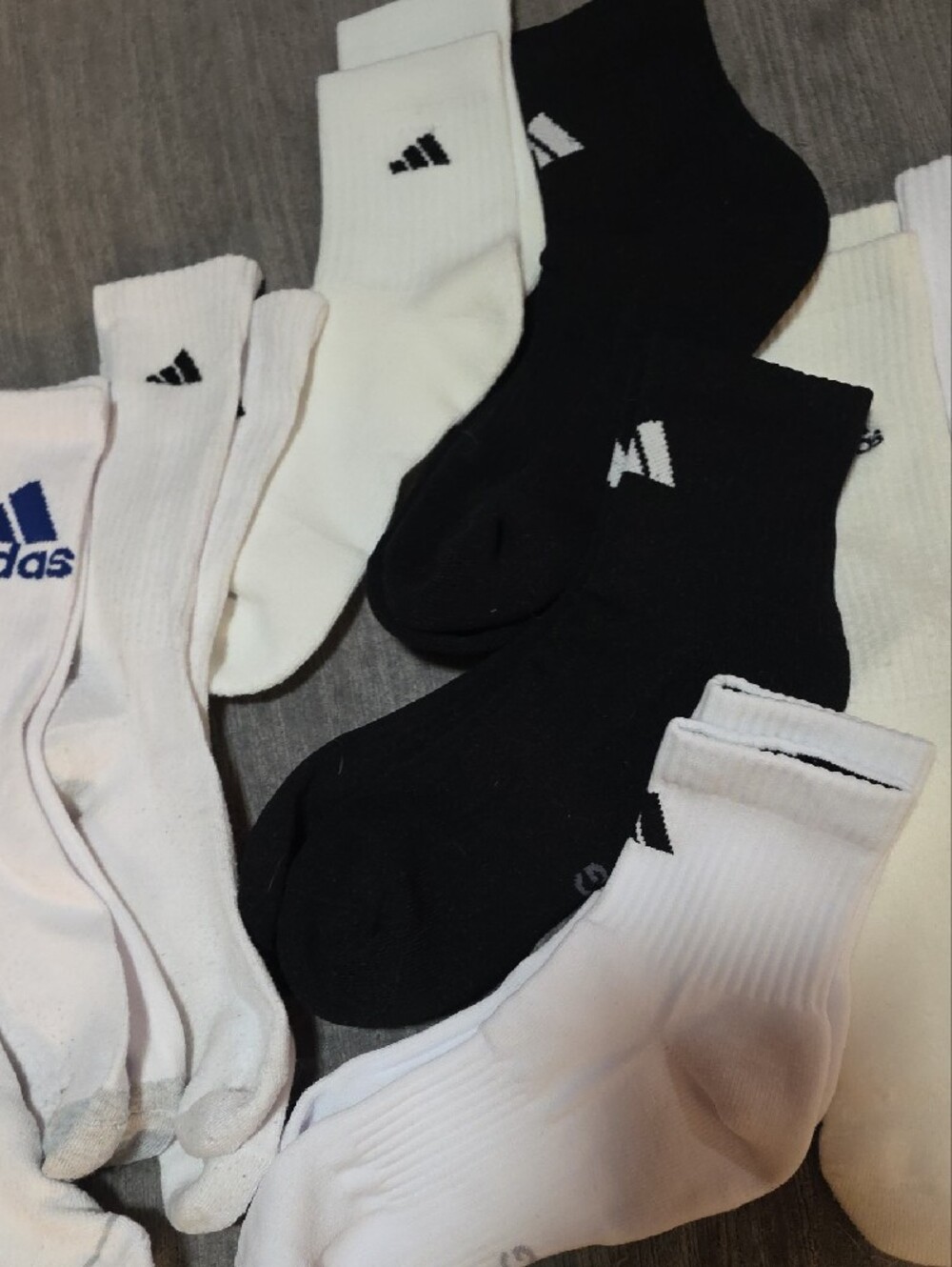 adidas Men's Athletic Crew & Ankle Socks - Sz L - Picture 3 of 4